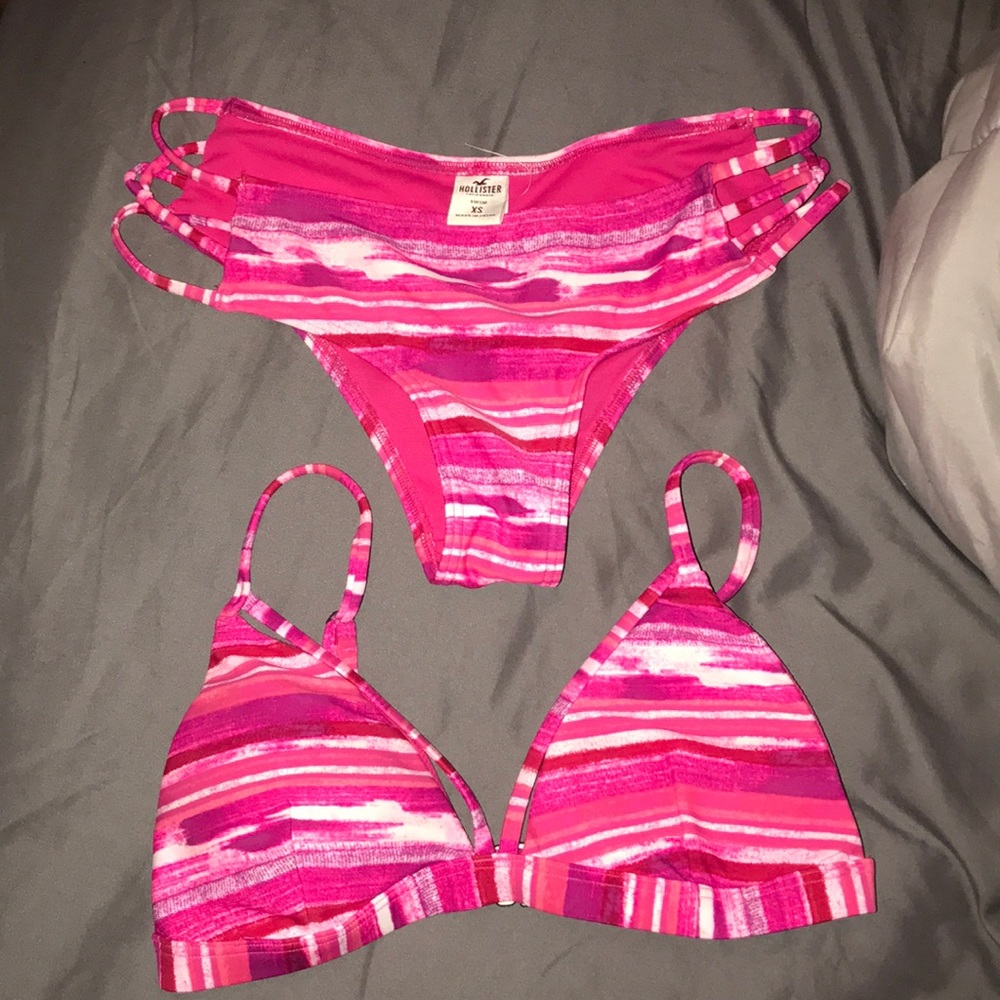 Hollister pink bikini set